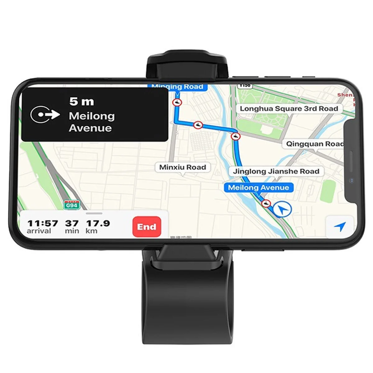 Автодержатель Hoco CA50 с зажимом Черный