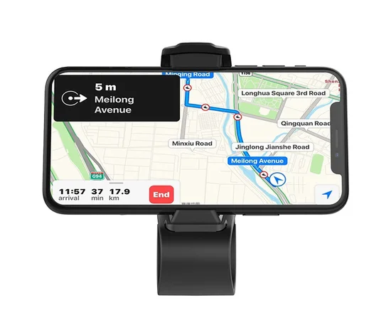 Автодержатель Hoco CA50 з затискачем Чорний