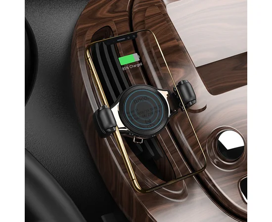 Автодержатель с БЗУ Wireless Charger Hoco S1 rose_gold