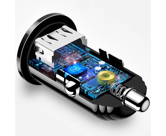 АЗУ Usams US-CC055 C8 3.1A Dual USB Черный