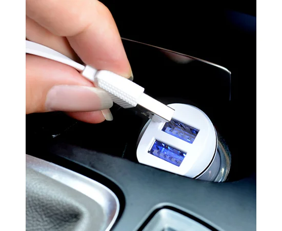 АЗП Hoco Z1 (2USB 2.1A) (+ кабель MicroUSB) Білий