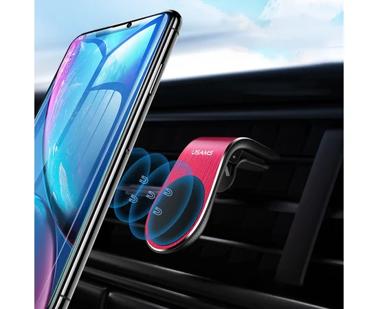 Автодержатель Usams US-ZJ046 Clip (Air Vent) Красный