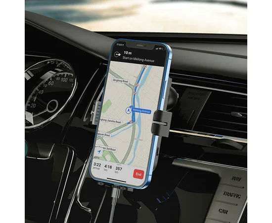 Автодержатель с БЗУ Hoco CA80 Черный