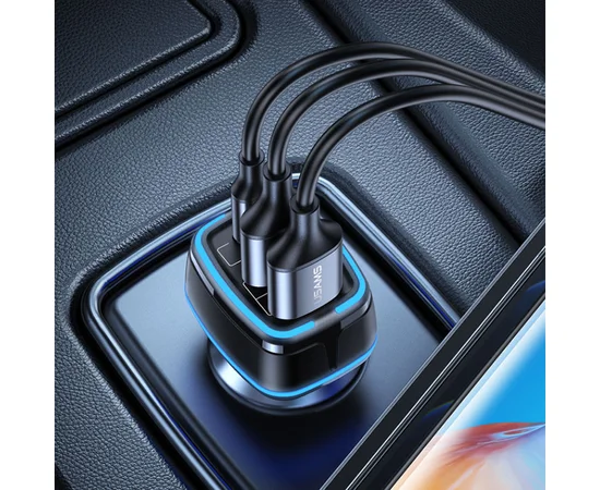 АЗУ Usams US-CC126 C24 80W 3 Ports Чорний