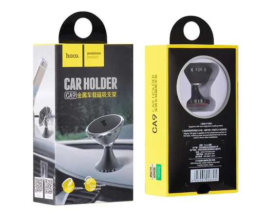 Автодержатель Hoco CA9 Metal Mount Черный