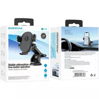 Автодержатель Borofone BH93 Grand one-button (center console) Black