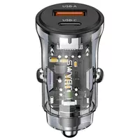 АЗУ Usams US-CC164 C32 30W 2 Ports A+C Transparent black