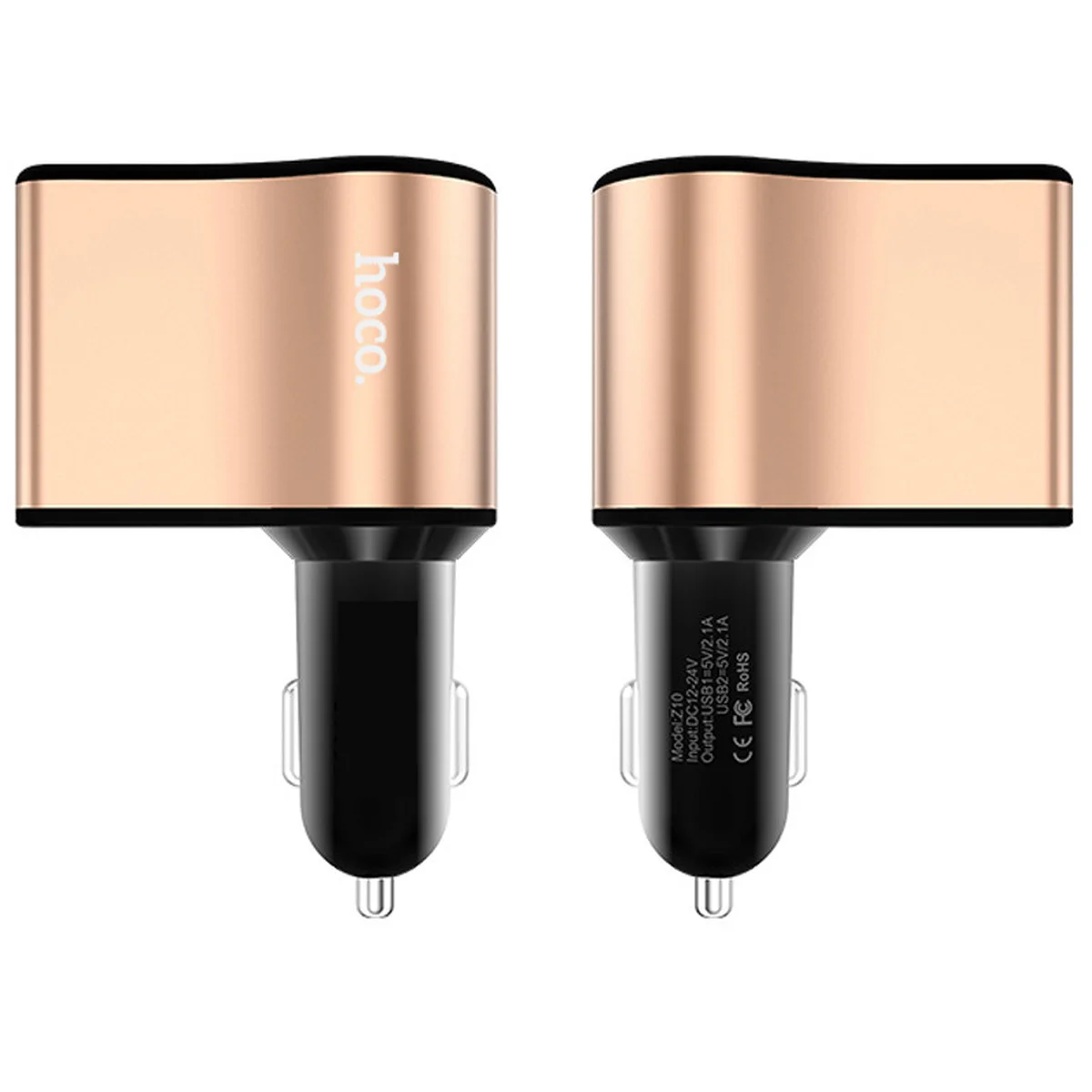 АЗП Hoco Z10 (2USB / 2.1A + LCD) Чорний