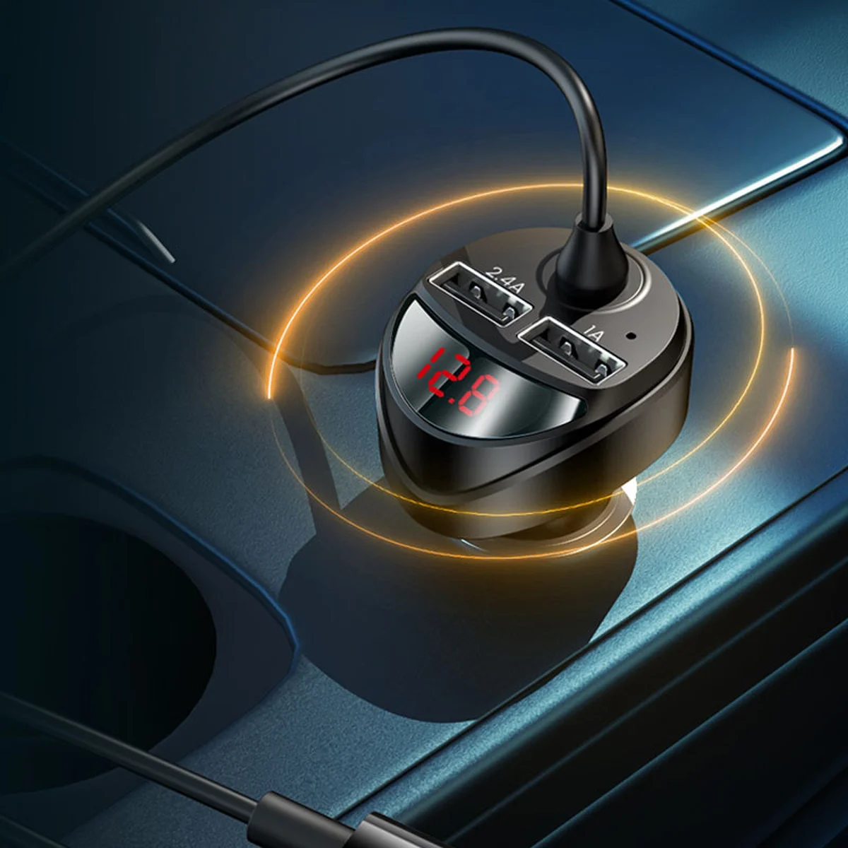 АЗП Usams US-CC119 C22 (2USB / 3.4A) + 3in1 combo кабель Чорний