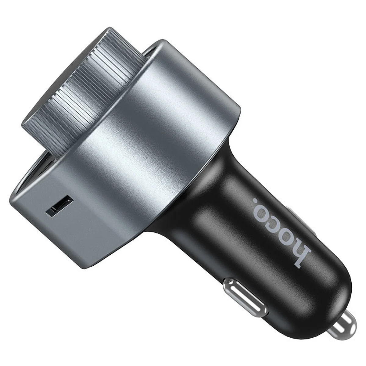 АЗУ FM модулятор HOCO E72 PD30W Сірий
