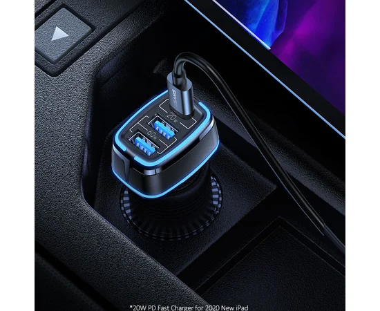 АЗУ Usams US-CC126 C24 80W 3 Ports Чорний