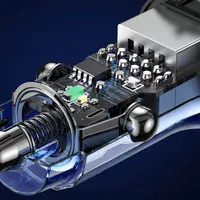 АЗУ Usams US-CC162 C31 2 Ports A+A Transparent black