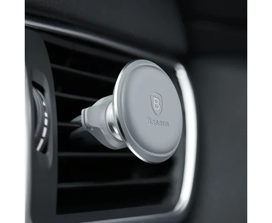 Автодержатель магнитный Baseus SUGX Air Vent with Cable clip Серый