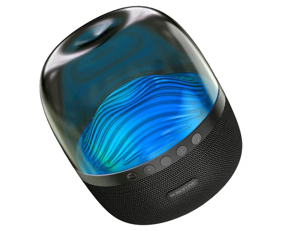Bluetooth Колонка Borofone BP8 Glazed colorful luminous Чорний