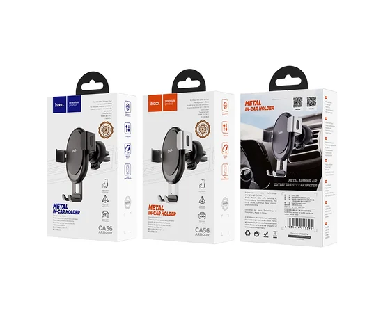 Автодержатель Hoco CA56 с авто захватом телефона Черный