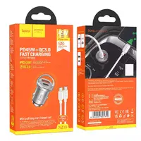 АЗУ Hoco NZ10 Handy PD45W+QC3.0 + Type-C to Type-C Silver