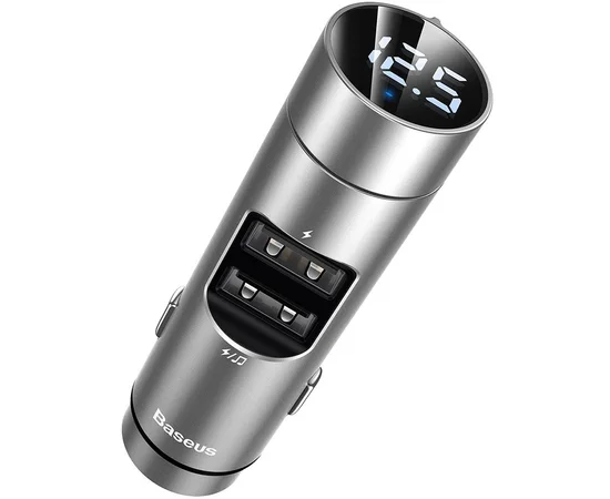 АЗУ Baseus Energy Column Bluetooth FM Launcher PPS 2USB Серебряный