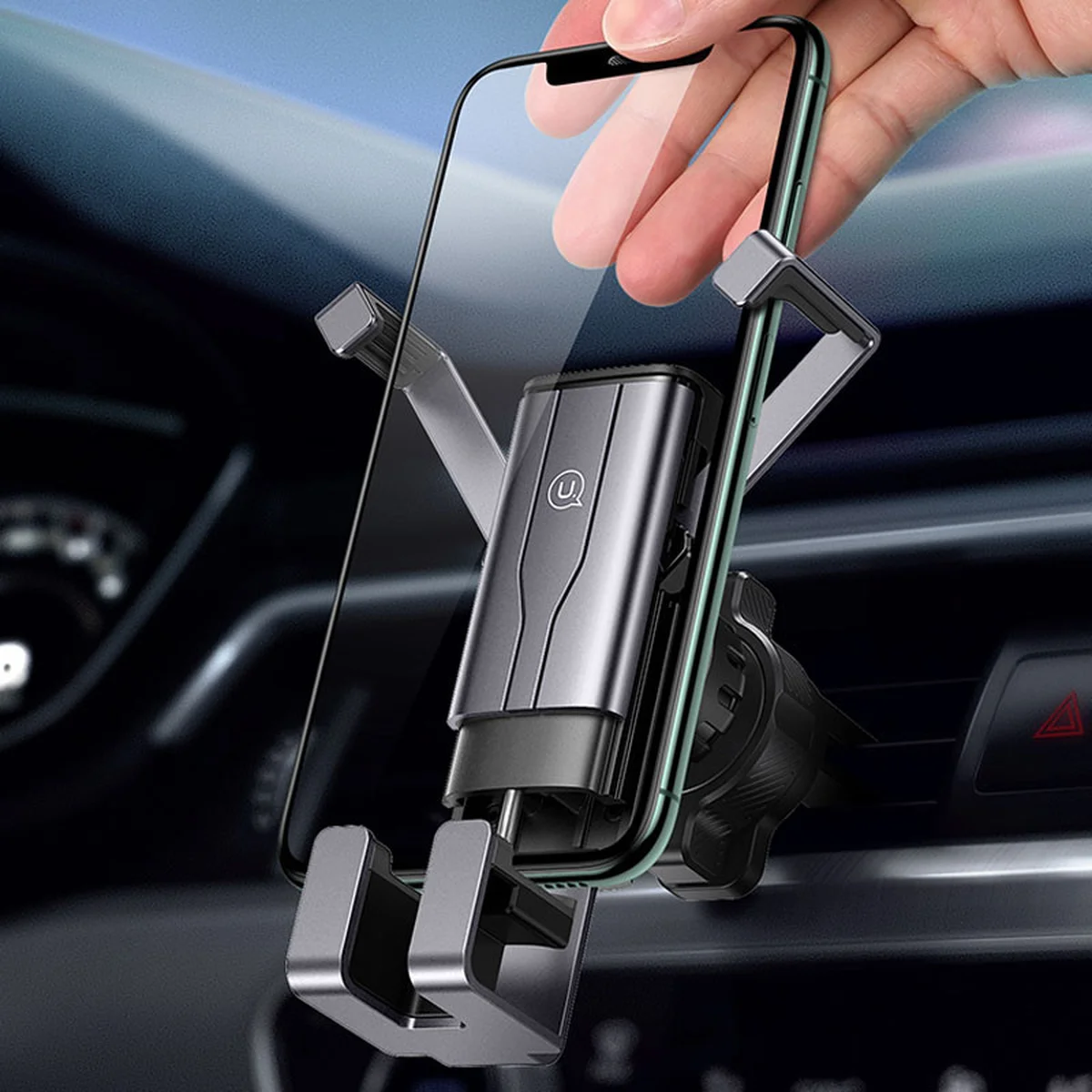 Автодержатель USAMS US-ZJ060 Metal Retractable Gravity Серый