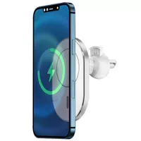Автодержатель с БЗУ Wiwu MagSafe Wireless Charger Car mount CH-306 15W  White