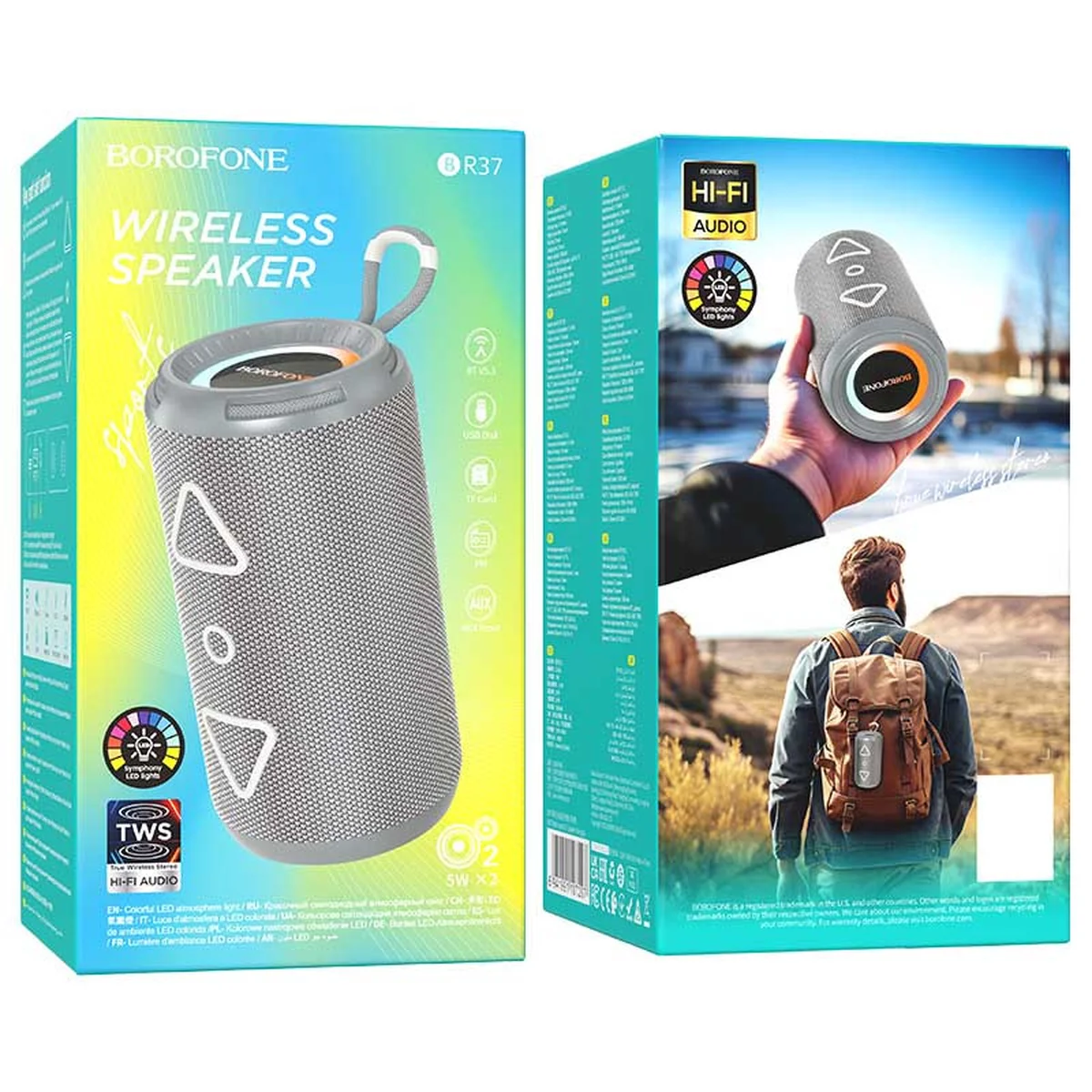 Bluetooth Колонка Borofone BR37 Noble sports Dark Gray