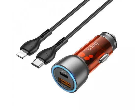 АЗУ Hoco NZ8 PD43W + QC3.0 + Type-C to Lightning Коричневый
