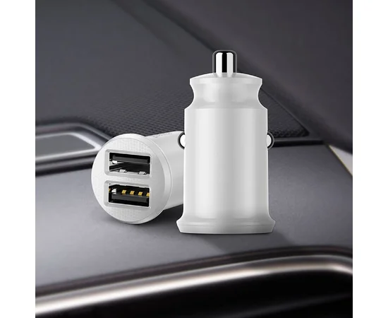 АЗП Baseus Grain (2USB 3.1A) Білий