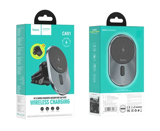 Автотримач Hoco CA91 магнітний Сірий