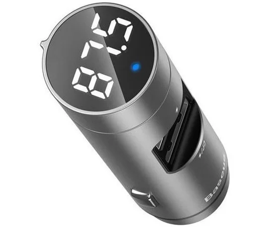 АЗУ Baseus Energy Column Bluetooth FM Launcher PPS 2USB Серебряный