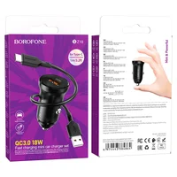 АЗУ Borofone BZ18 QC3.0 + Type-C Черный