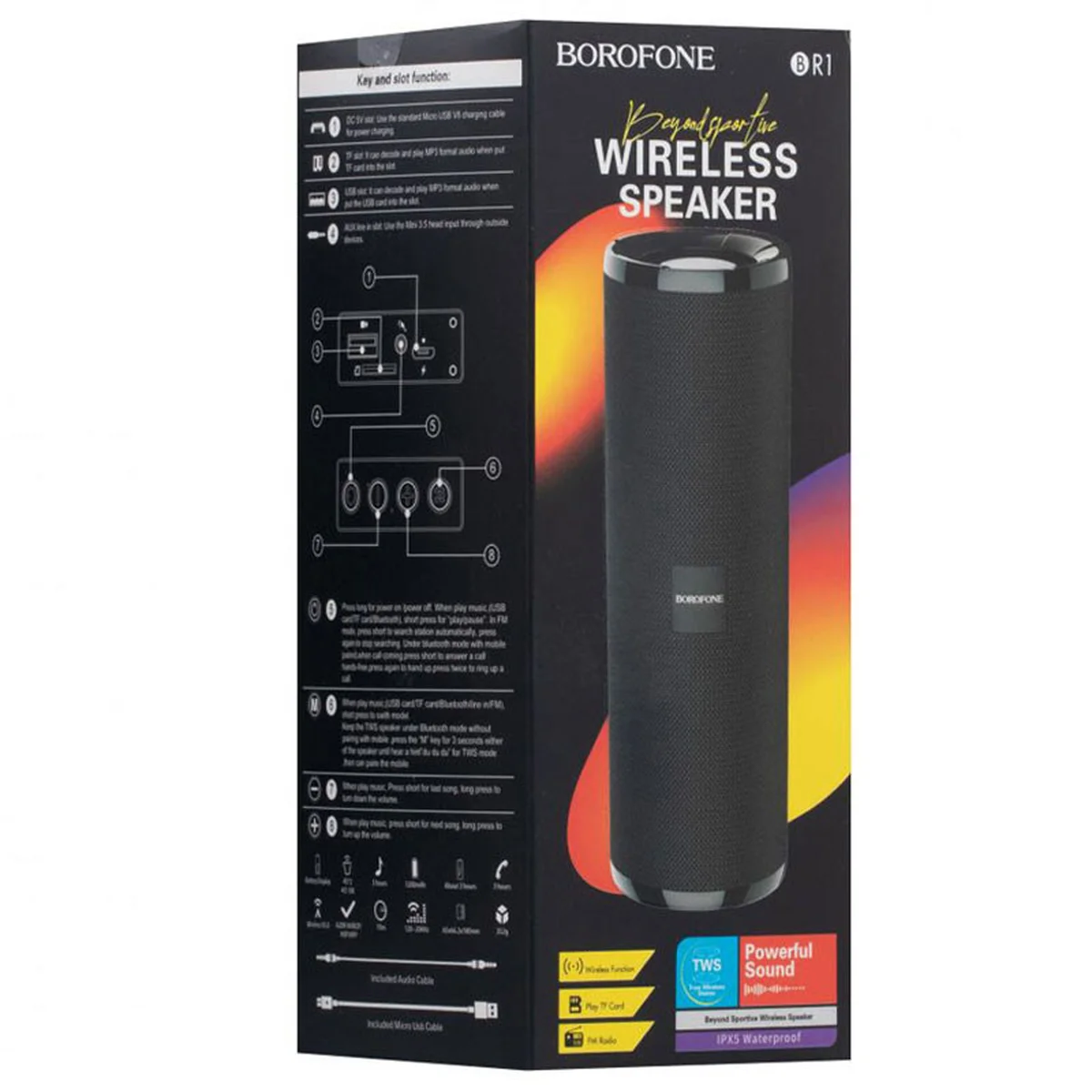 Bluetooth Колонка Borofone BR1 Black