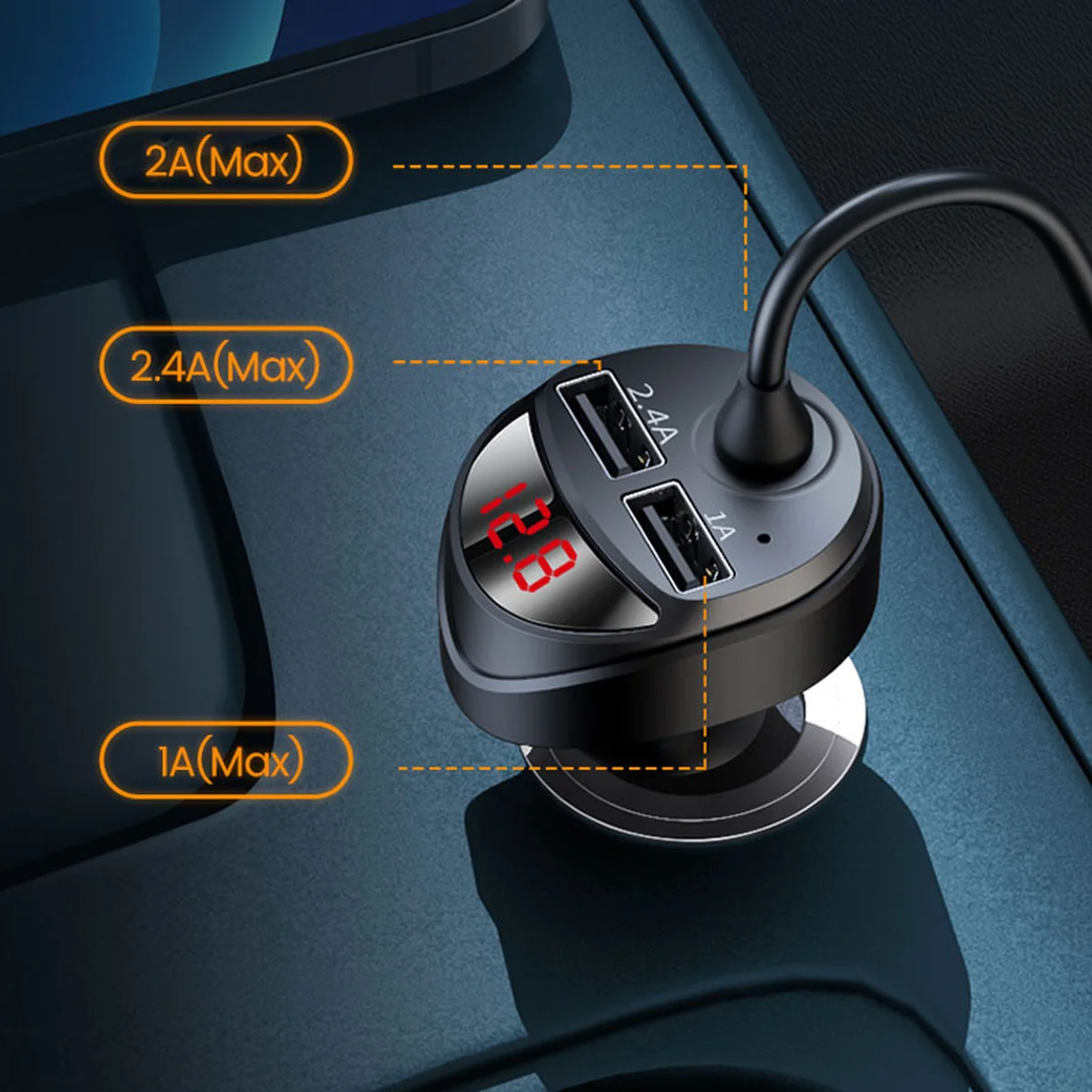 АЗУ Usams US-CC119 C22 (2USB/3.4A) + 3in1 combo кабель Черный