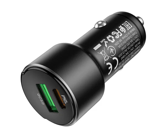 АЗП Hoco Z42 PD 20W + QC3.0 (1USB / 3A) Чорний