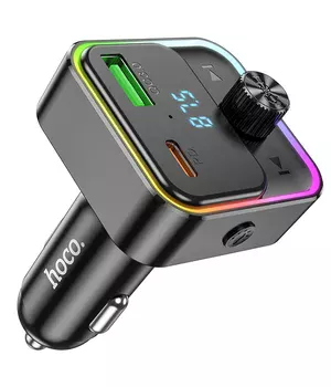 АЗУ FM модулятор Hoco E81 Fantasy PD30W+QC3.0 Black