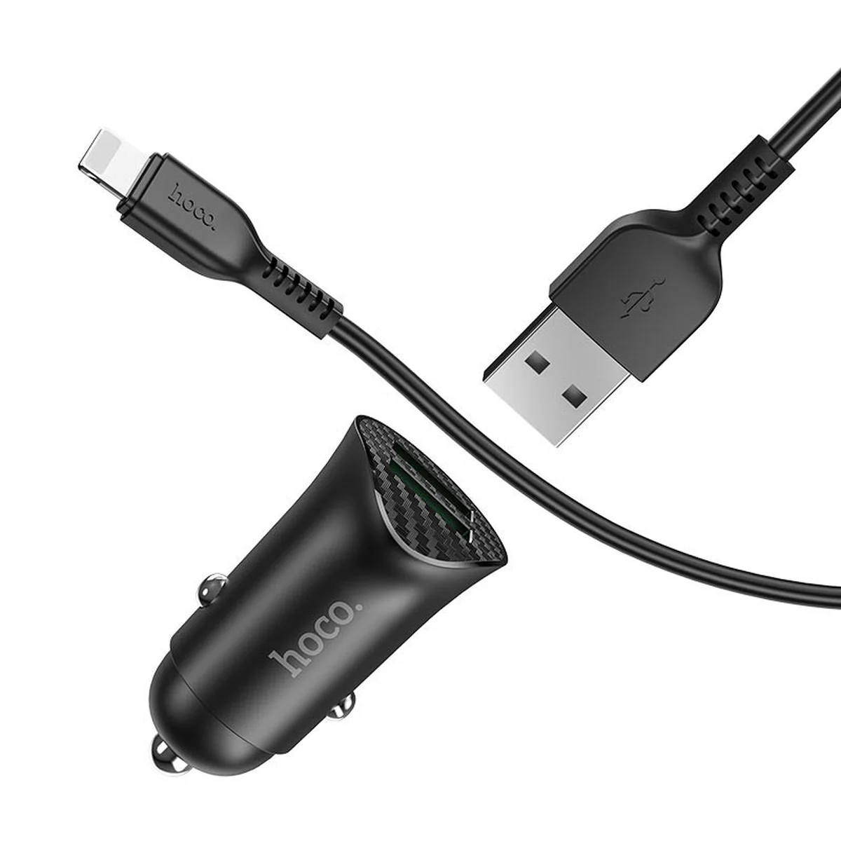 АЗУ Hoco Z39 QC3.0 (2USB) + Lightning Черный