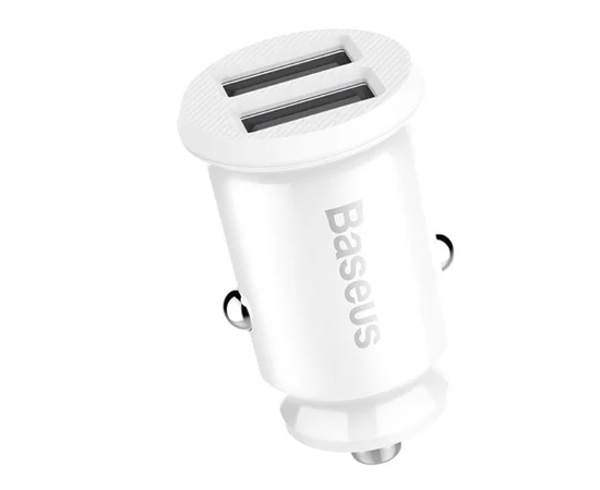 АЗП Baseus Grain (2USB 3.1A) Білий