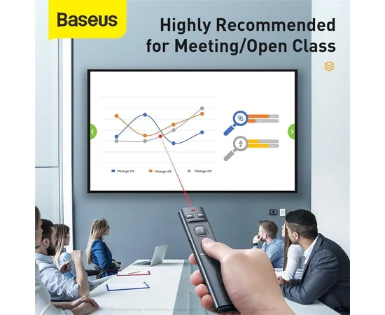 Лазерна вказівка Baseus Orange Dot Wireless Presenter (Red Laser) (ACFYB-0) Grey