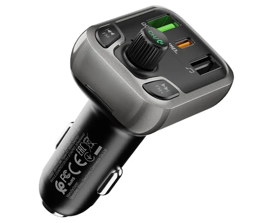 АЗУ FM модулятор Borofone BC38 Flash Energy PD20W+QC3.0 Чорний