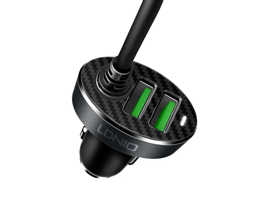 АЗП LDNIO Dual C502 (4 USB Ports) Чорний / Сірий