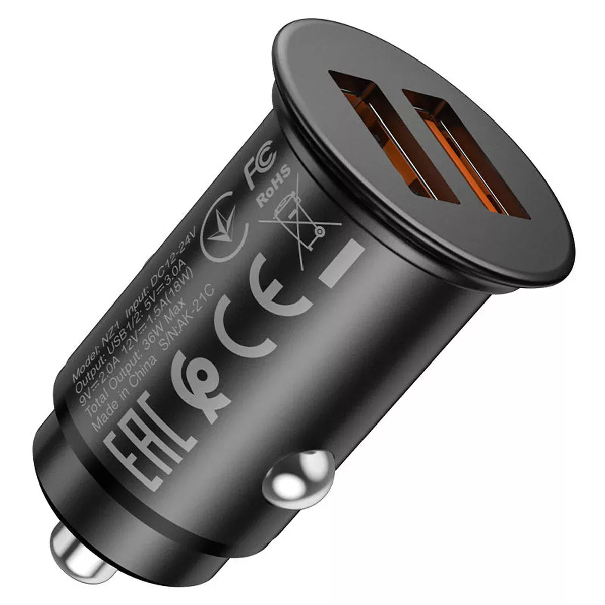 АЗУ Hoco NZ1 PD36W+QC3.0 (2USB/3.0A) Черный