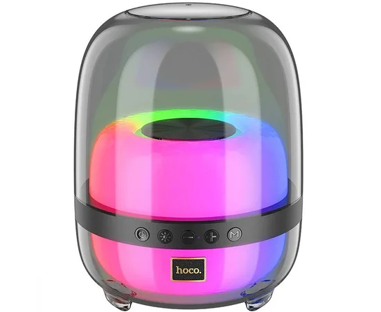 Bluetooth Колонка Hoco BS58 Crystal colorful luminous Magic black night