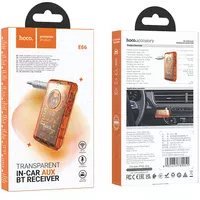 Bluetooth аудіо ресивер Hoco E66 Transparent discovery edition Vibrant orange