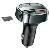 АЗУ FM модулятор HOCO E70 PD30W+QC3.0 Чорний
