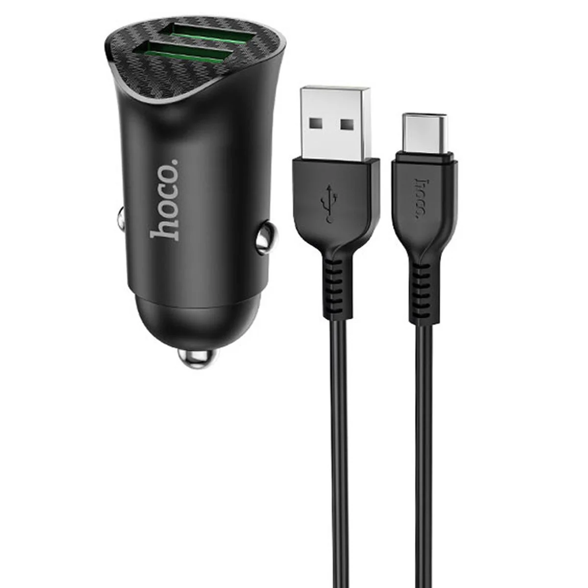 АЗУ Hoco Z39 QC3.0 (2USB) + Type-C Черный
