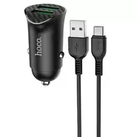 АЗУ Hoco Z39 QC3.0 (2USB) + Type-C Черный