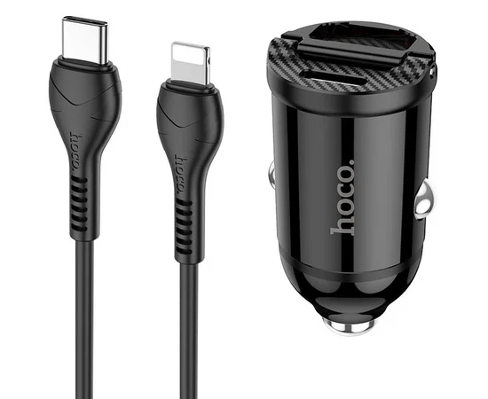 АЗУ Hoco NZ2 Link PD30W+QC3.0 + Type-C + Lightning Чорний