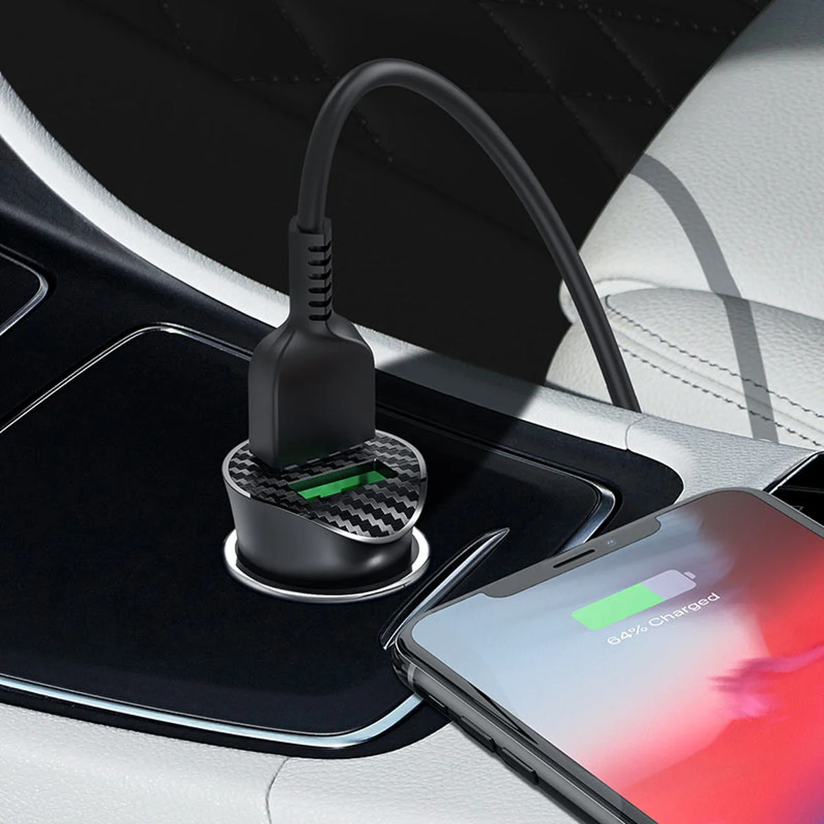 АЗУ Hoco Z39 QC3.0 (2USB) + Lightning Черный