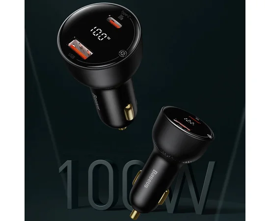 АЗУ Baseus Superme Digital Display PPS 100W USB+Type-C (CCZX-01) Черный