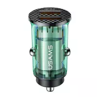 АЗП Usams US-CC122 C23 36W Super Si (2USB / 36W) Прозорий / Синій