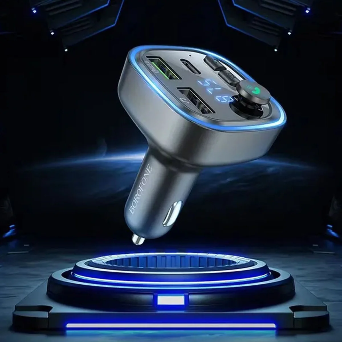 АЗУ FM модулятор Borofone BC48 Black