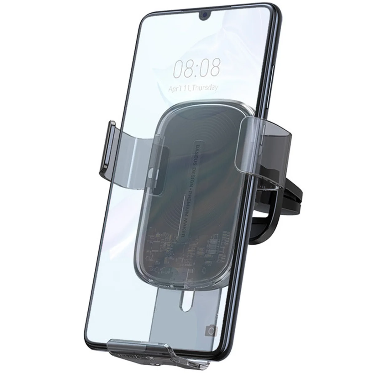 Автодержатель з БЗУ Baseus Explore Gravity Car Mount 15W Чорний